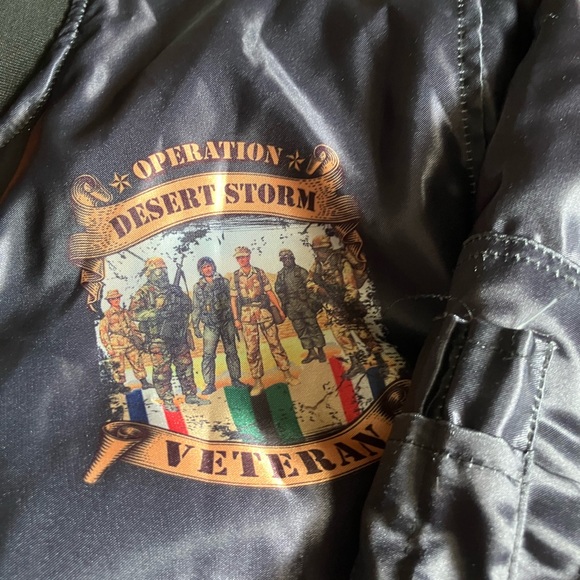 Vintage Operation Desert Storm Veteran Military Jacket Mens Large USA - Picture 2 of 8